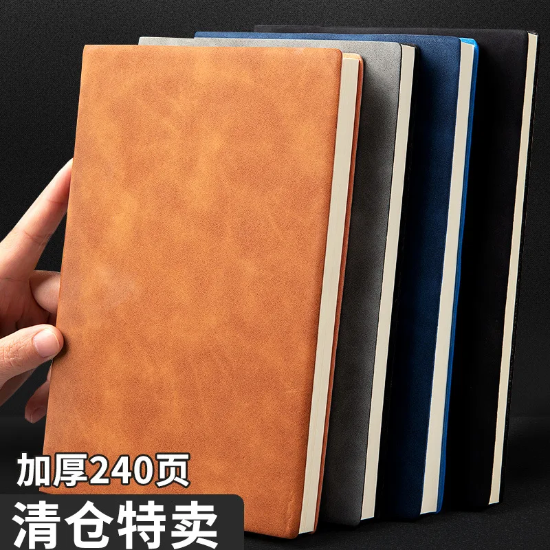 Office Notebook A5 Skin Sensory Leather Face Book Soft Copy Hand Ledger Notebook Gift Book Diary Book