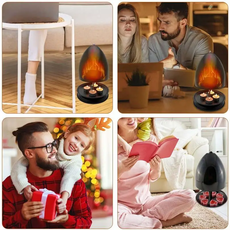Tea Light Candle Heater Metal Tea Light Stove And Oven Large Space Candle Oven And Heating Holder Hand Warmer For Offices
