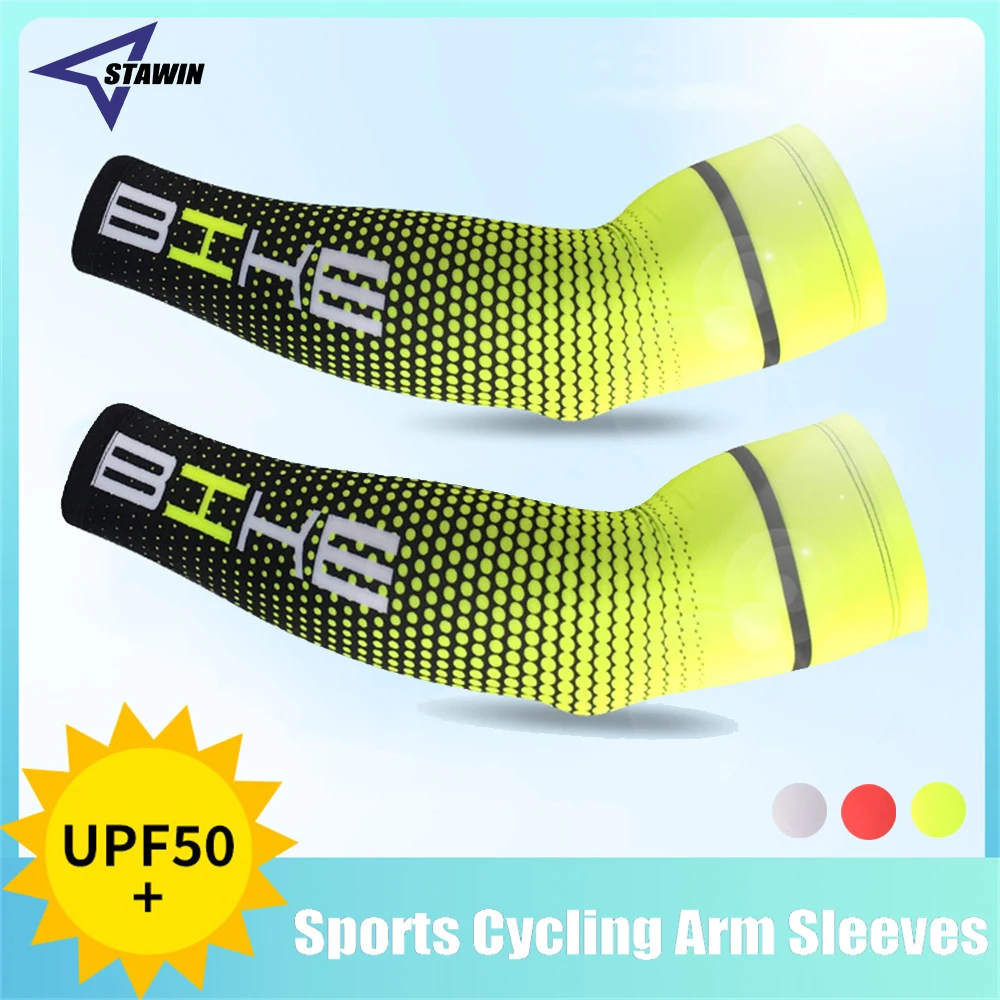 1 Pair Professional Sports Cool Men Cycling Running UV Sun Protection Cuff Cover Protective Arm Sleeve Bike Arm Warmers Sleeves