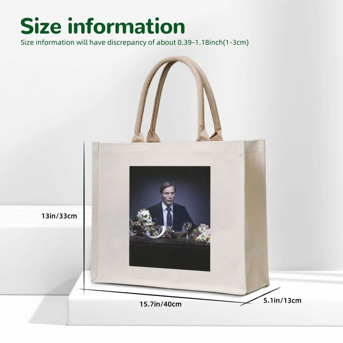 Mads Mikkelsen hannibal Tote Bag cute pouch bag custom tote bag Shopper Women's handbag