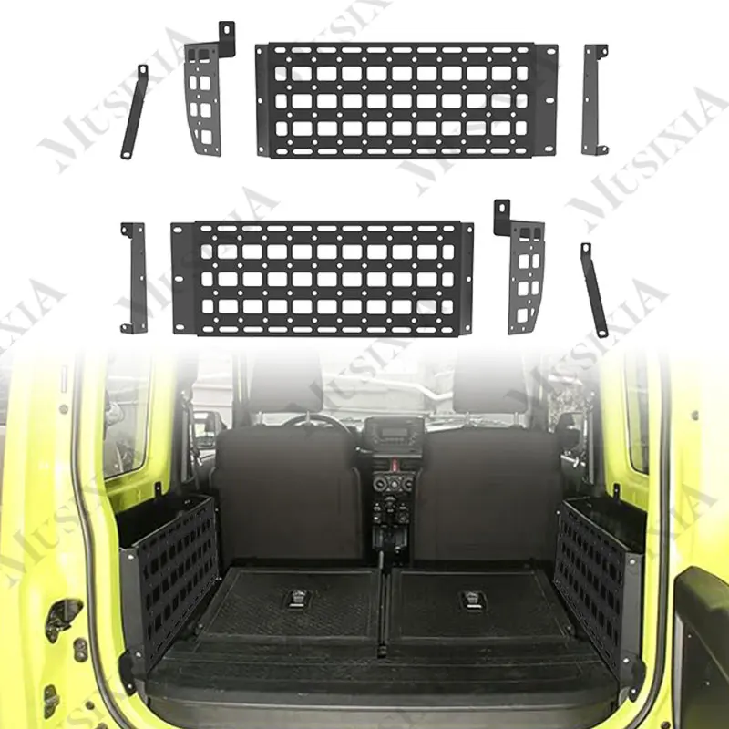 Rear Trunk Divider Storage Rack, Multi-Functional Storage Bracket, Trunk Organizer Panel, Fit Suzuki Jimny JB74 2018 +