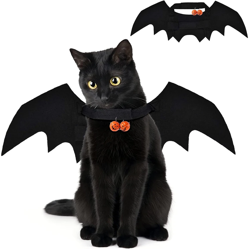 Halloween Cute Pet Clothes Black Bat Wings Spider Harness Costume Cosplay Cat Dog Halloween Party for Pet Supplies