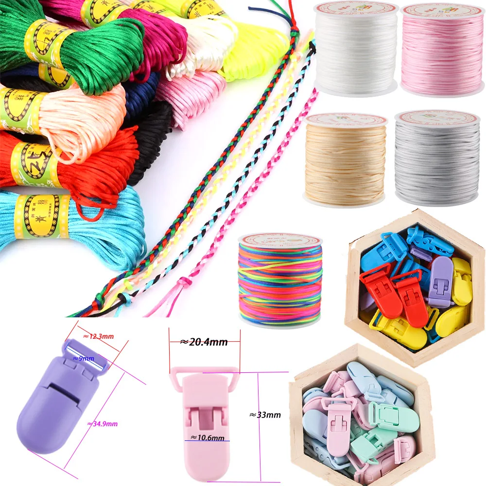 

1-10pcs New Colorful Nylon Cord/Plastic Clips DIY For Making Necklace Jewelry Pendant Handmade Decorative Accessories