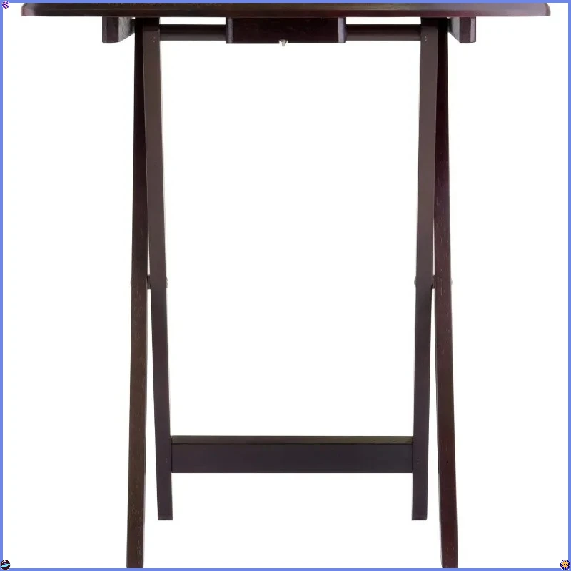 Set of 4 26" Espresso Snack Tables - With Stand, Living Room Use