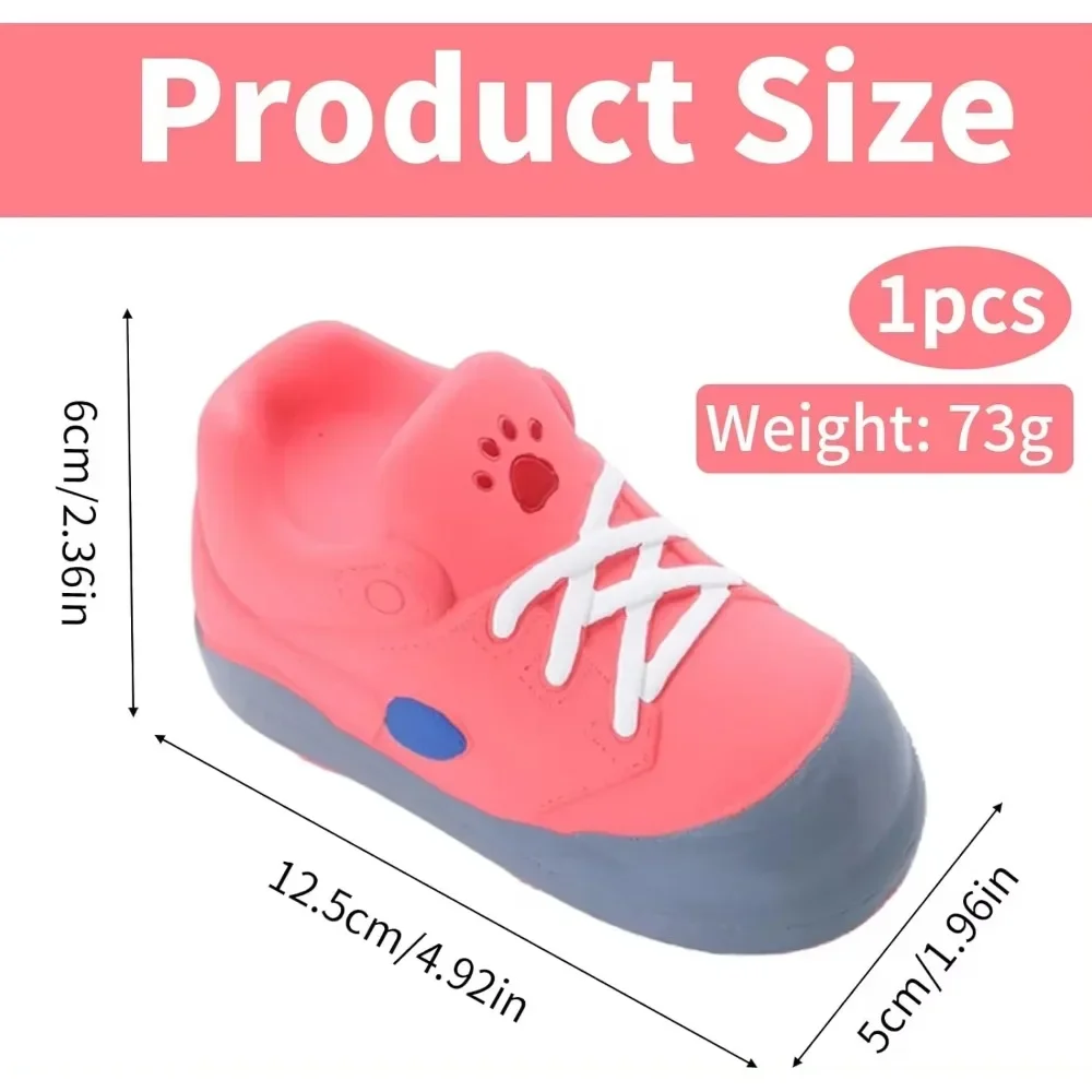 Für kleine Hunde, Welpen-Zahnreinigung, reduziert Langeweile, quietschendes Hundespielzeug, interaktiver Latex-Gummi-Schuh, weiches Kauspielzeug für Hunde