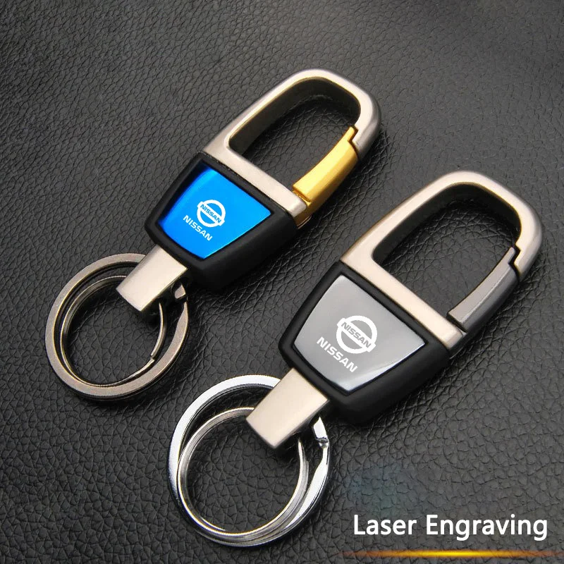 Car Key Chain Ring 3D Metal Keychain For Nissan X-trail Qashqai Note Juke Sentra Patrol Micra Universal Auto Keyring Accessories