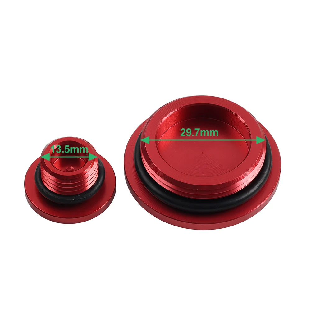 Motorcycle Engine Plug Crankcase Cover CNC Red For Honda Sportrax400 TRX400EX 2x4 2000-2008 CRF450R 90087-HB5-000 90084-MN8-010
