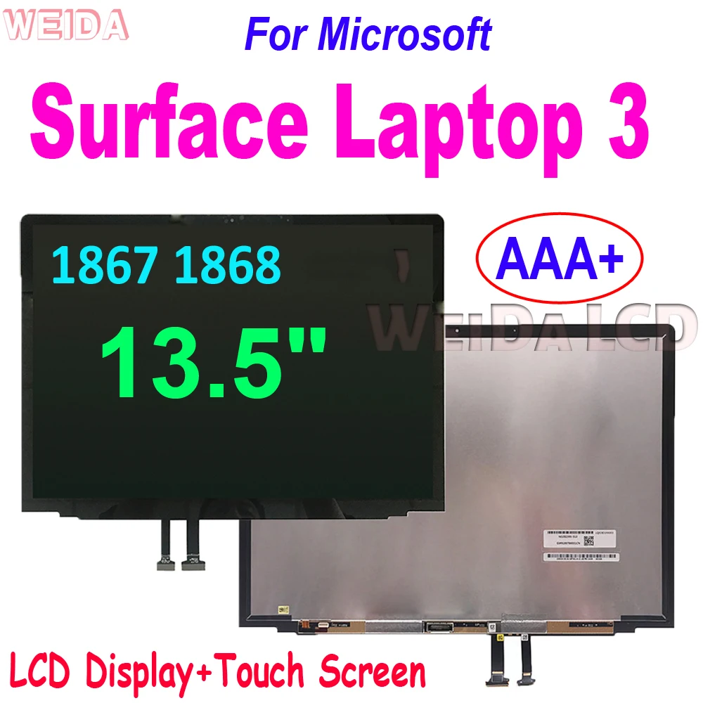 Imagem -02 - Montagem do Digitador da Tela de Toque do Lcd Microsoft Surface Laptop 1868 1958 Aaa Mais 135