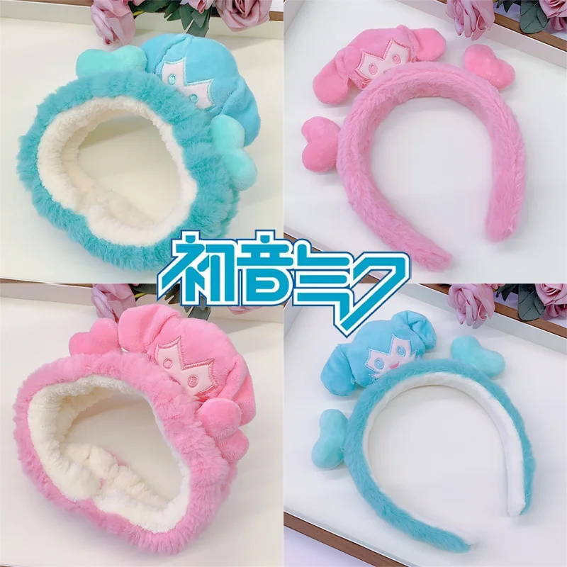 

Hatsune Miku Hair Hoop Headband Kawaii Women Washing Face Makeup Hairbands Headwear Cartoon Girls Hair Accessories Gifts