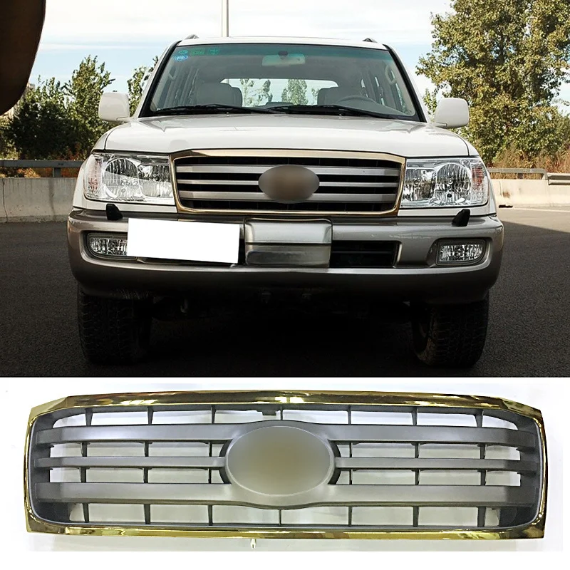 Car Styling 1pcs Front Bumper Grill Grills Conversion Kit 2005 2006-2007 For Toyota Land Cruiser LC100 FJ100 Grille