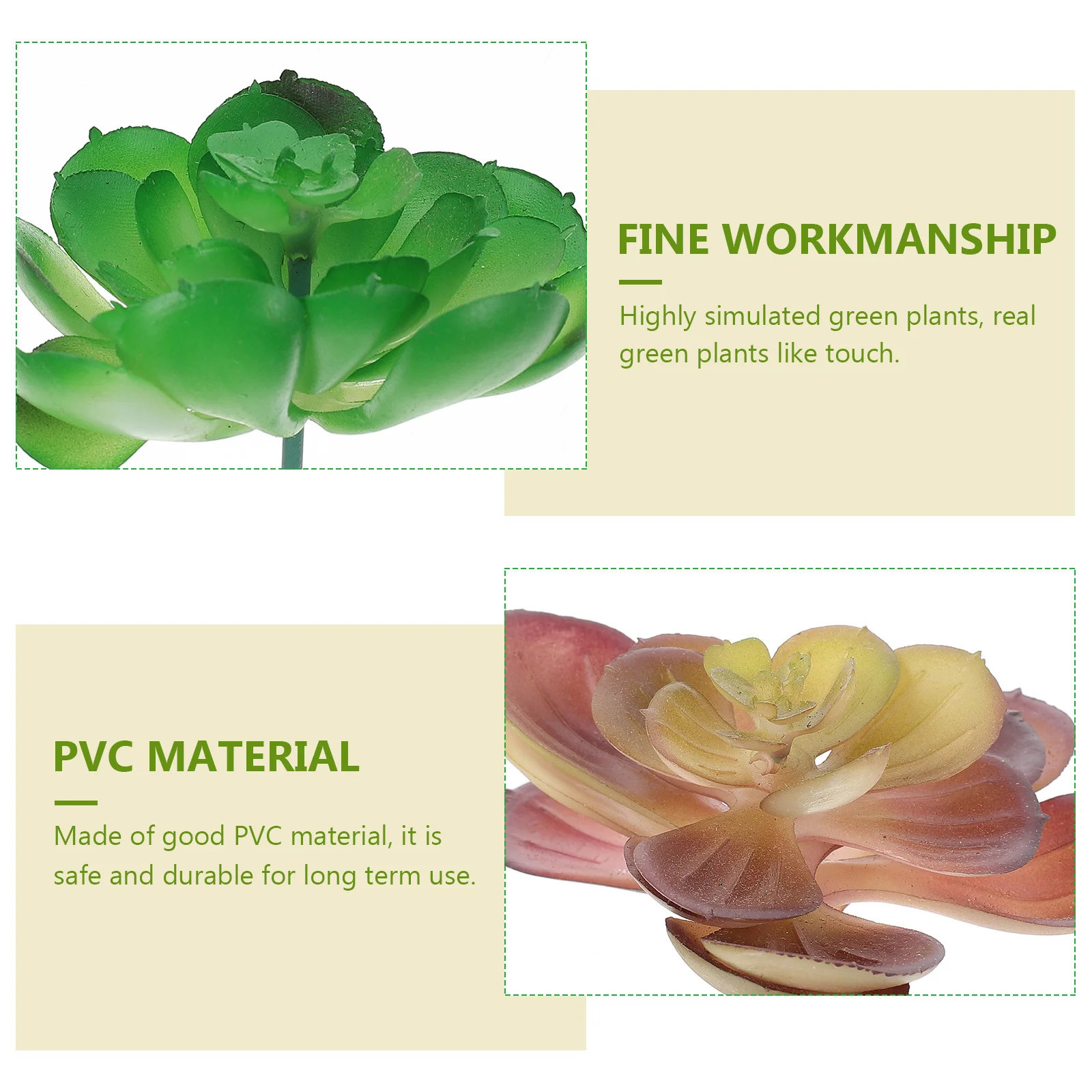 

13Pcs Artificial Succulent Plant Decor Realistic PVC Fake Succulent Picks for Fairy Garden Wedding Bouquet Home Office