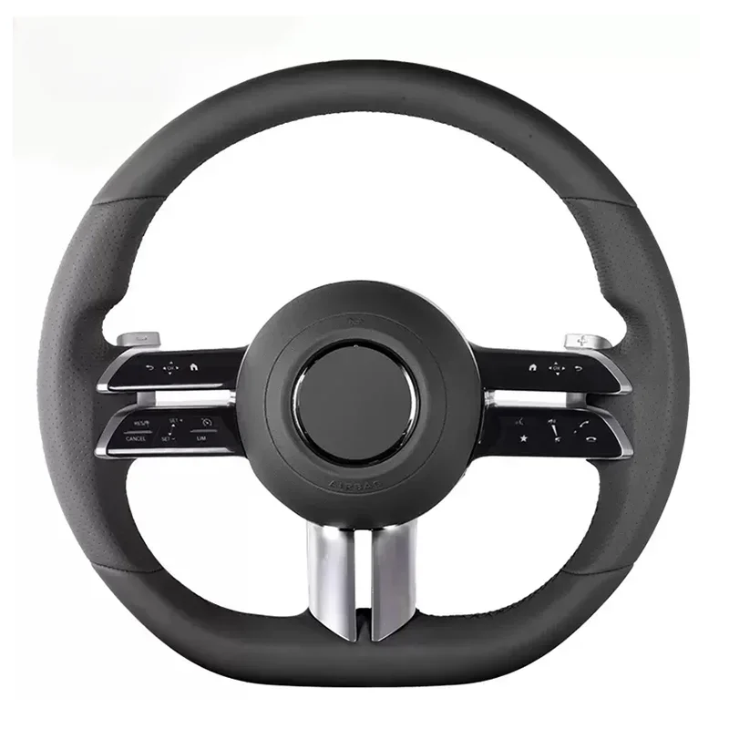 

Real Carbon Fiber Steering Wheel Fit for Mercedes AMG G Class A45 C43 C238 E63 G63 G500 Leather LED Steering Wheel