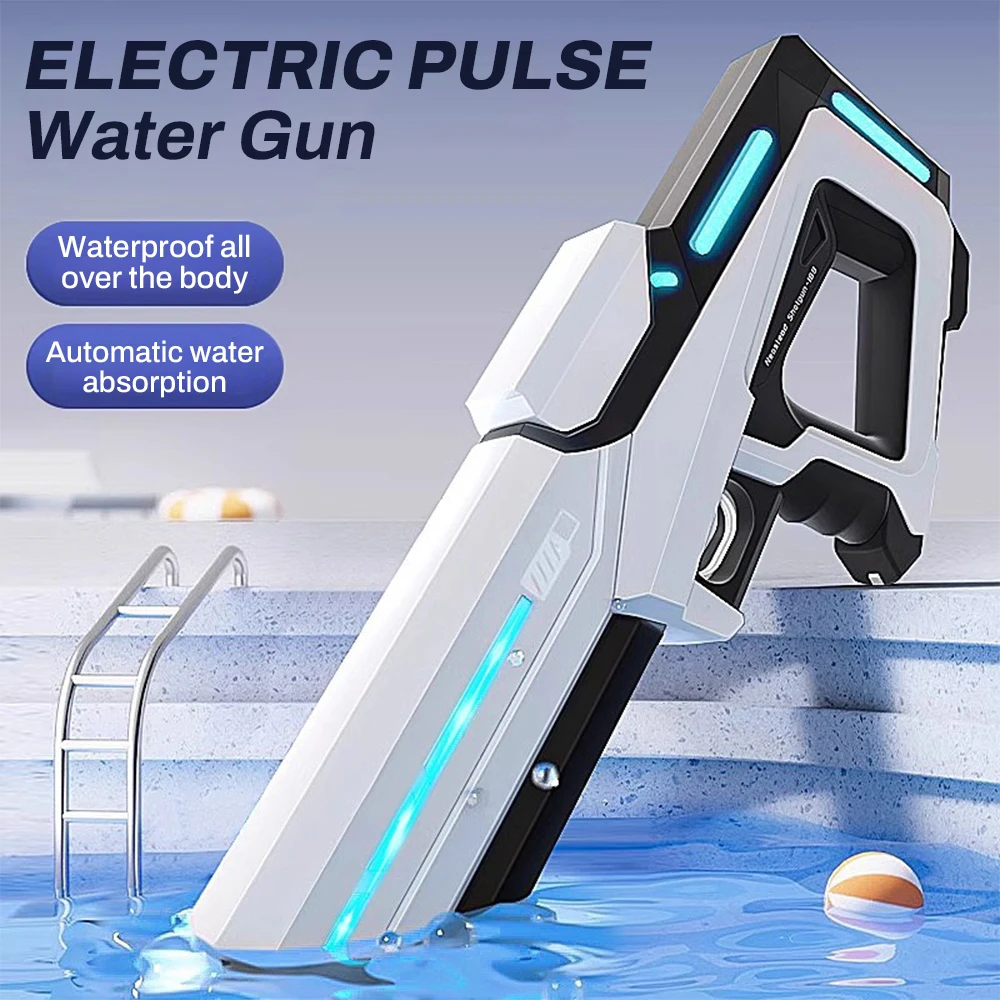 

Pulse Electric Water Gun Spray Water Continuously Toy Gun with Goggle Children Pool Toy Automatical Suck Up Water Dropshipping