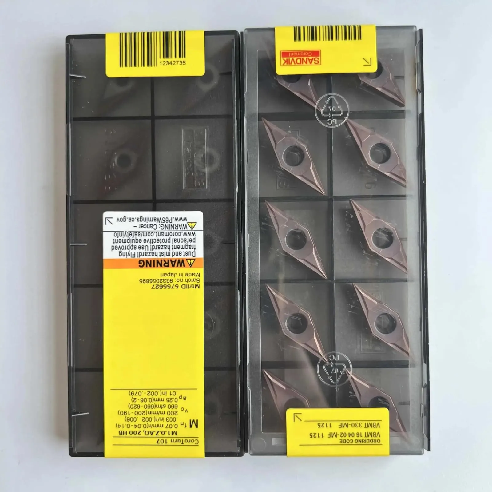 

Original SANDVIK / VBMT160402-MF 1125 / Hard alloy CNC Blade 10 Pcs