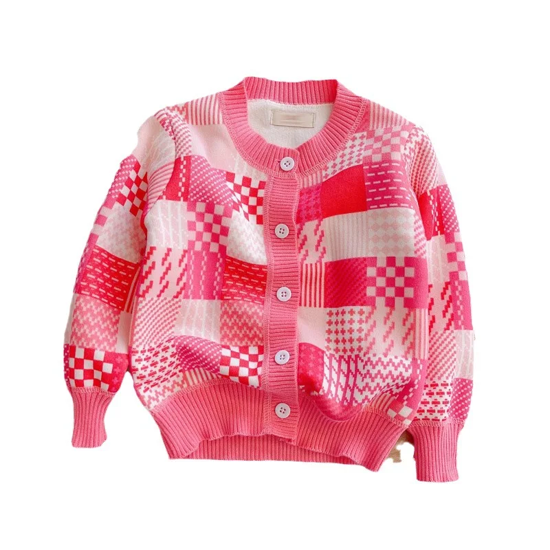 الأطفال الفتيات سترة سترة الخريف المخملية منقوشة طفل أطفال بنات ملابس خارجية معطف الكورية الرضع بابيس الفتيات المفتوحة غرزة معطف