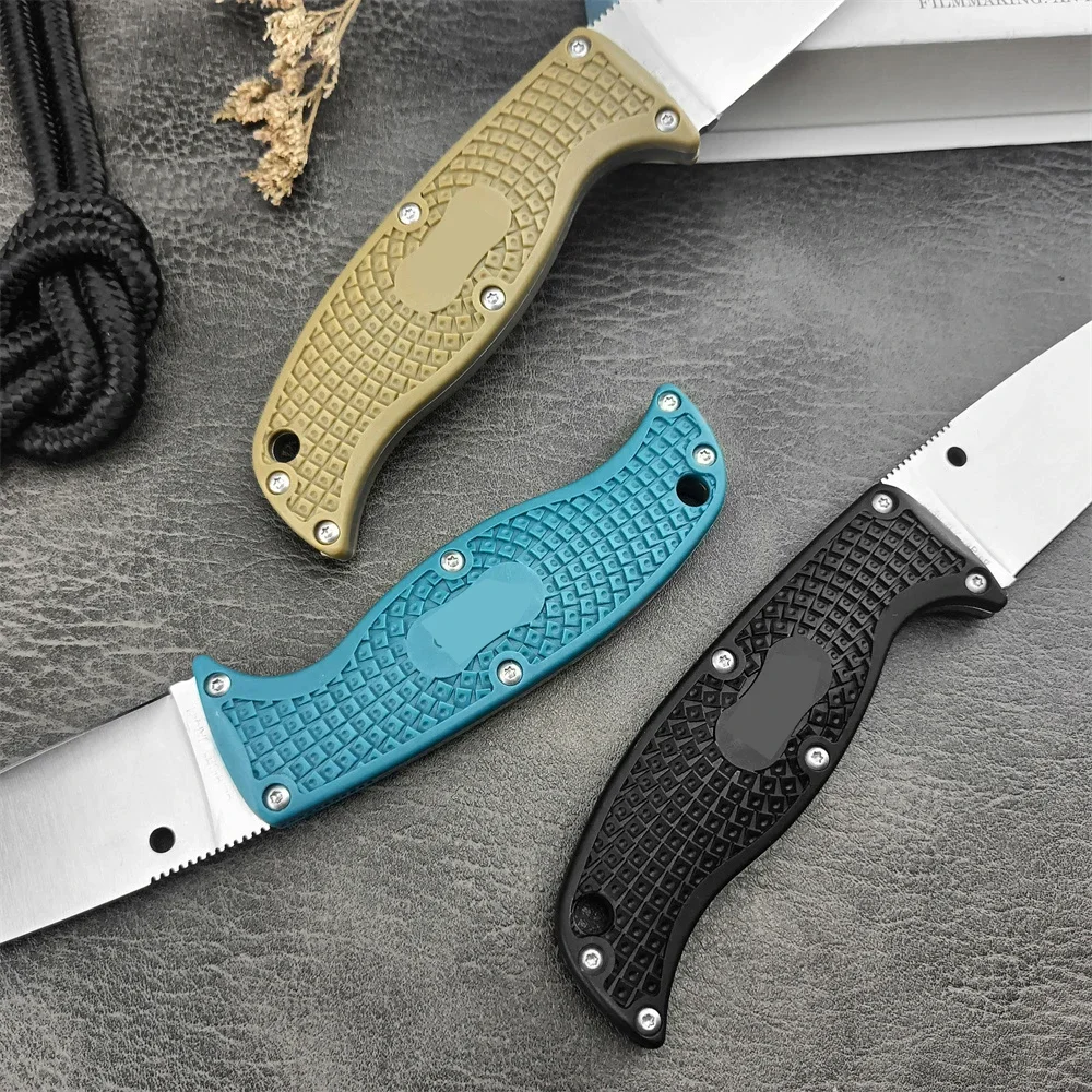 Tactical Hunting Pocket Knife Camping Jungle Tool Self Defense Survival Knife D2 Blade Nylon Fiber Handle Multifunction