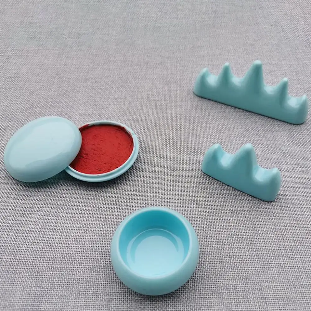 

Hill Shape Imitation Jade Ink Painting Accessories Writing Brush Holder School Office Supplies Pen Rest Stand