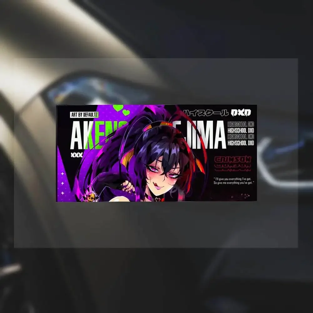 

Anime Girl Hentai Akeno Himejima Crimson Queen Motorcycle Reflective Stickers Skateboard Laptop Water Bottle