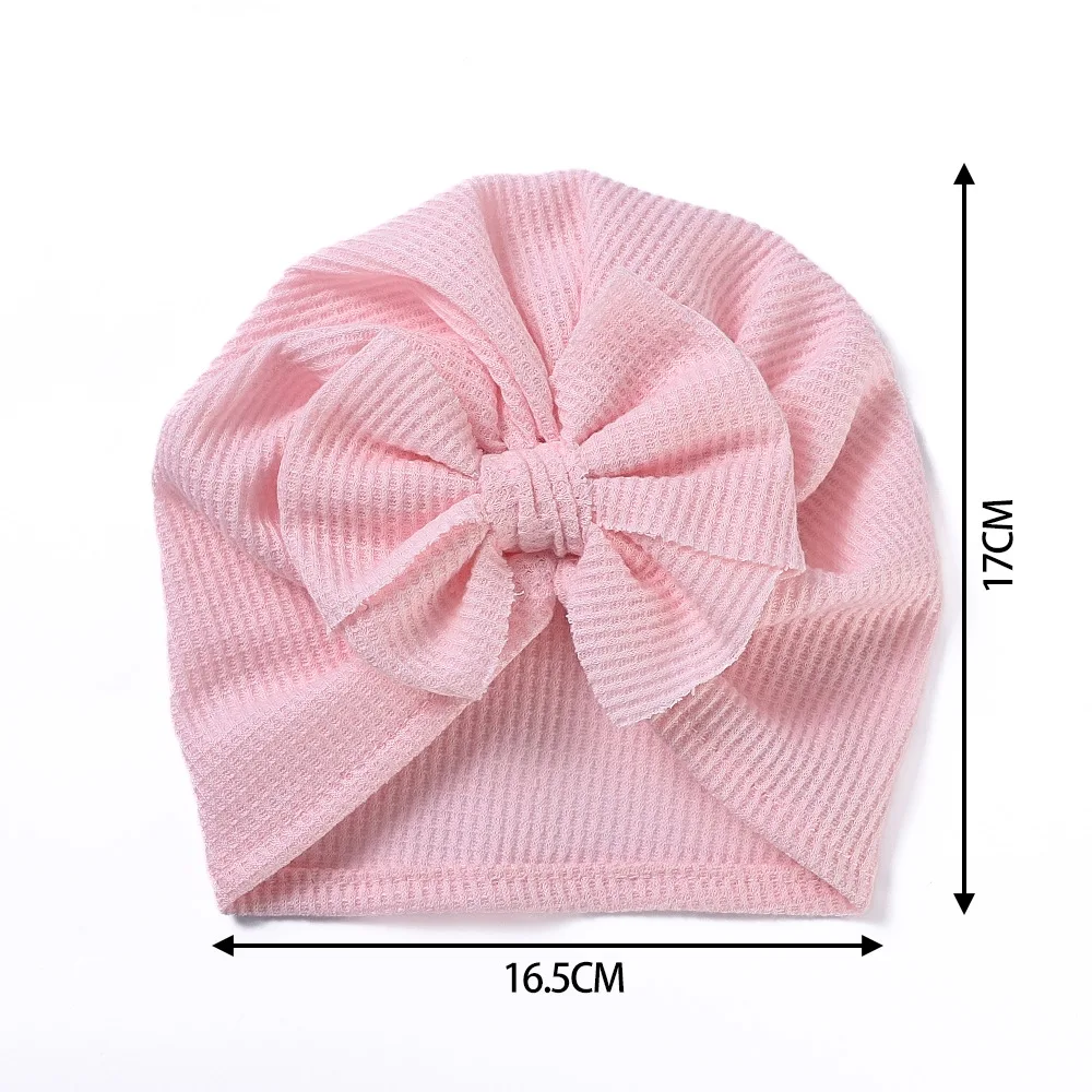 1pcs Big Bow Soft Hat Baby Girls Turban Hat Newborn Cap Knitted Toddler Headwraps Kids Headwear Baby Item Hair Accessories