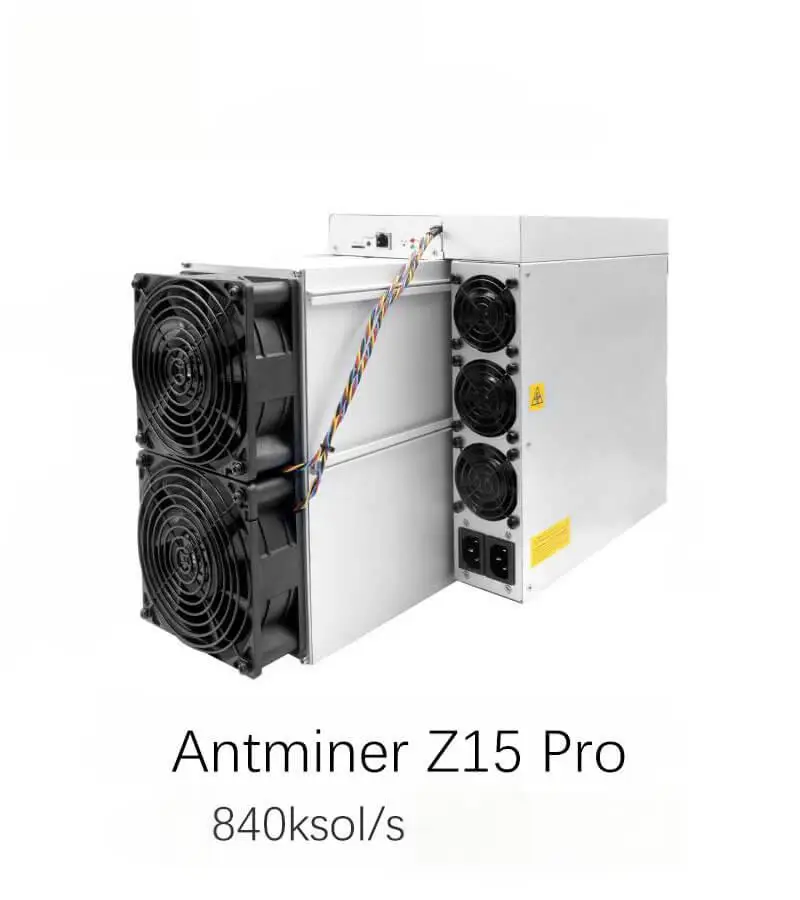 Bitmain Antminer Z15 Pro (840kh/s) 2760W 3.31j/kSOL Zcash Miner Equihash Algorithm