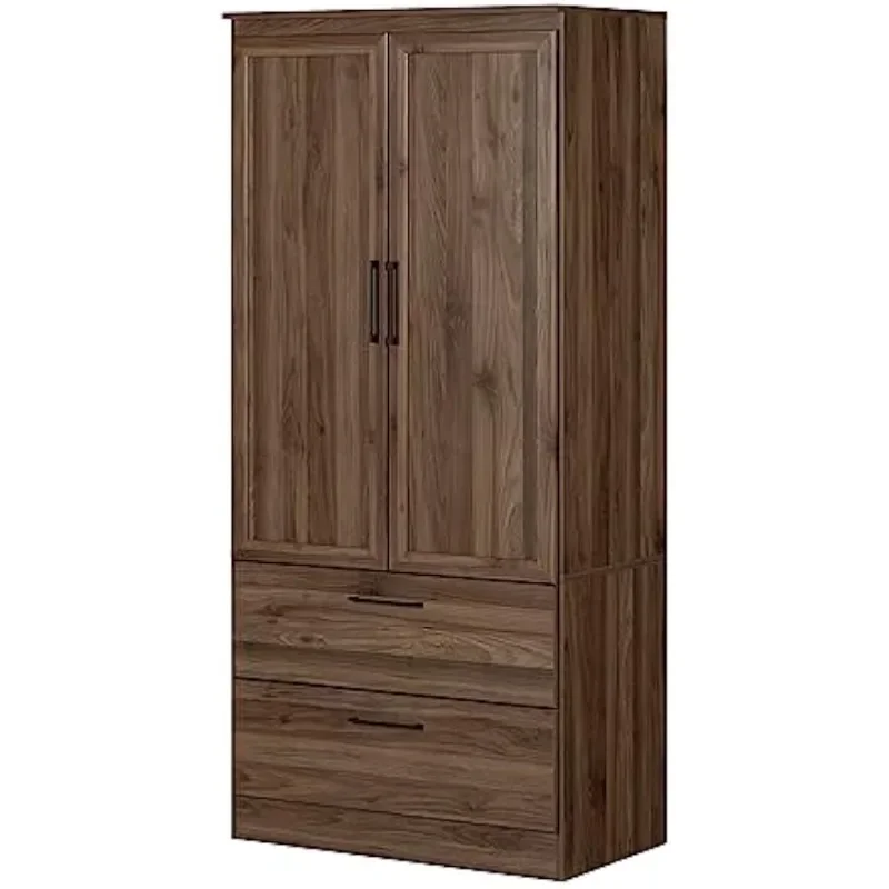 

Acapella Wardrobe Armoire, Natural Walnut