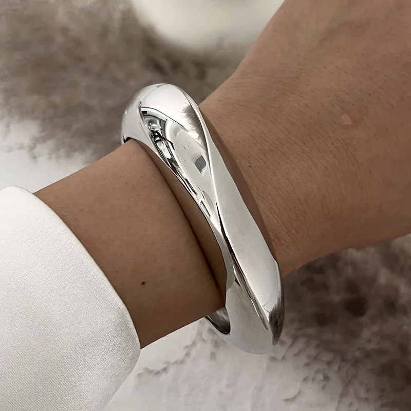 Punk Cuff Bangles Vintage Punk Gold Silver Color Geometric Bangles Women Bracelets Hip Hop Jewelry Gifts