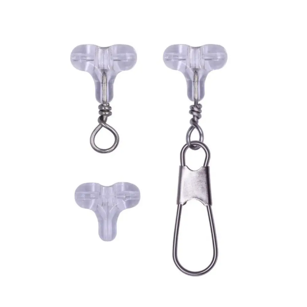 30 قطعة موصل شفاف الصيد الخرز البيضاوي مزدوج الصليب هول Sabiki تلاعب واضح 3 طريقة موصل تزوير #5