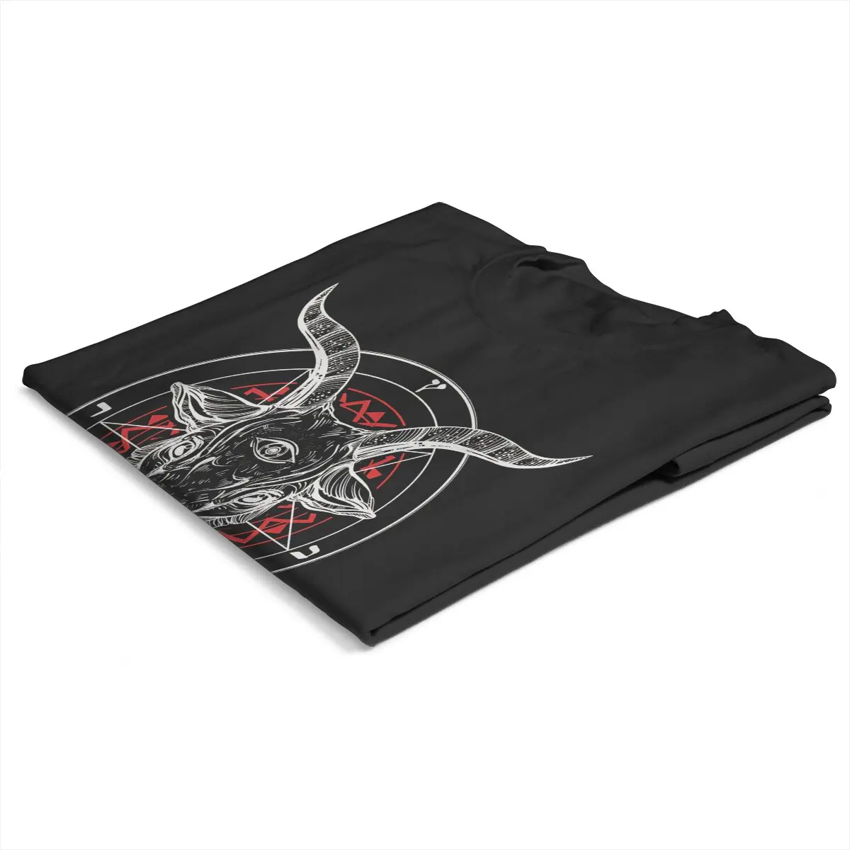 Women Satanic Goat Baphomet Circle Satan Symbol Lucifer Devil T Shirt Satanic Baphomet Goat Clothing Casual Short Sleeve