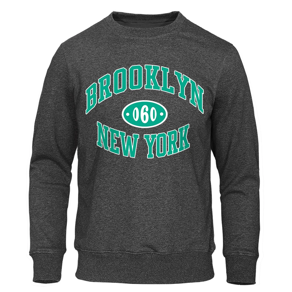 Brooklyn New York U.S.A Print Men Sweatshirt Fashion City Hoodie Personality Street Clothing Fleece Comfortable Sportswears Mens