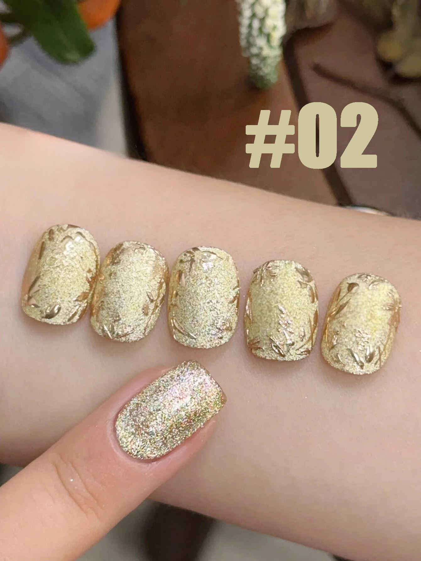 1pcs WS Gold Autumn Top Selling Nail Art Autumn Crystal Cat Eye Amber Glass Bead Cat Eye Armor Gel Nail Polish Nail Supplies