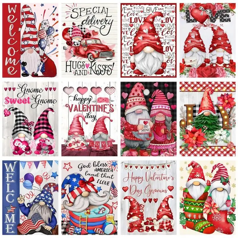 

CHENISTORY Diamond Painting Cartoon Santa Claus New Arrival Diamond Embroidery Rhinestone Pictures Cross Stitch Kit Handmade Gif