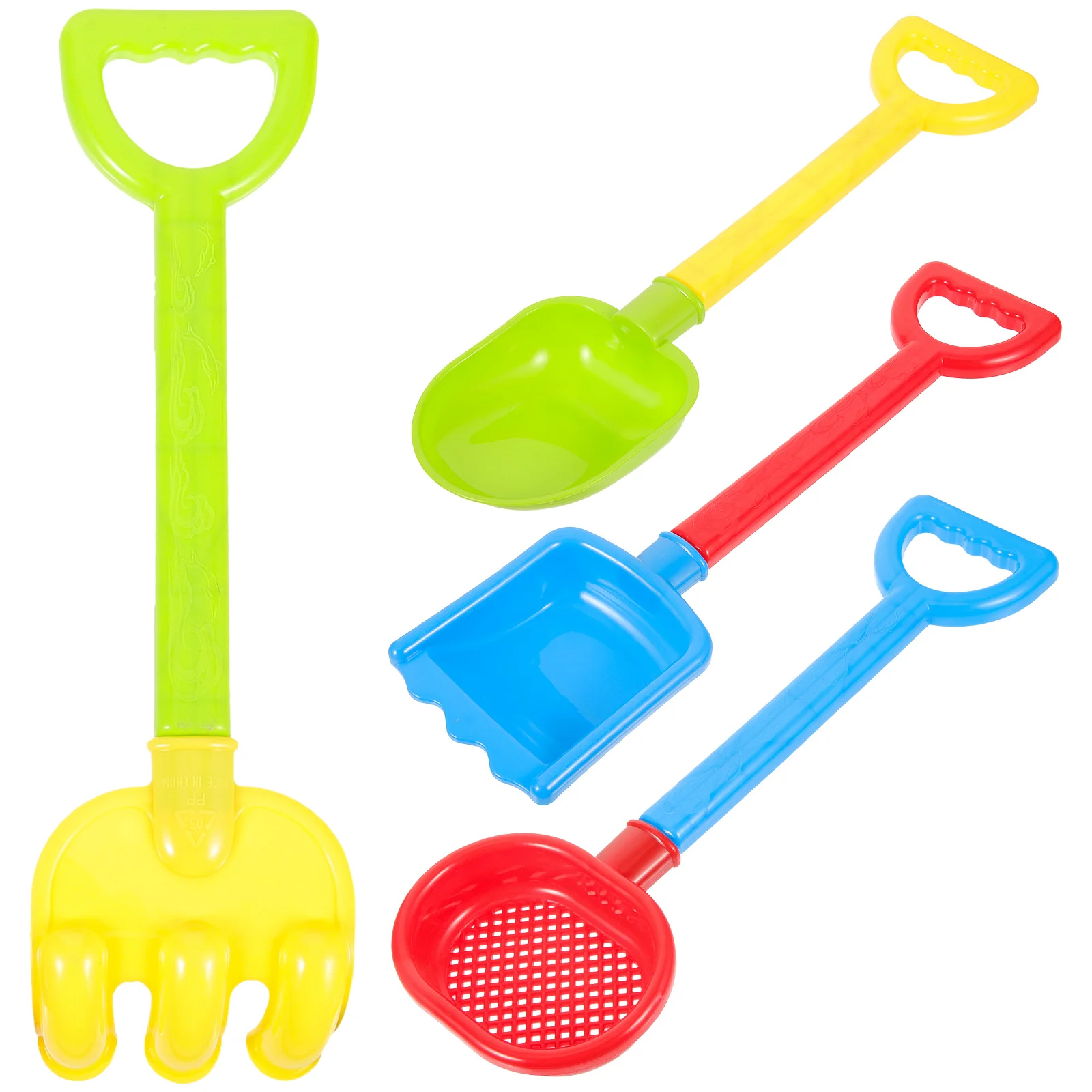 Jouets de sable pour enfants, pelles de plage en plastique léger, jouets de creusement pour enfants, pelles amusantes portables colorées pour l'extérieur, 4 pièces