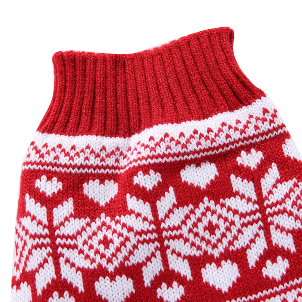

Christmas Knitted Dog Sweater High Collar Pet Winter Clothes Warm Stretch Fabric Soft Puppy Clothes Cute Costume