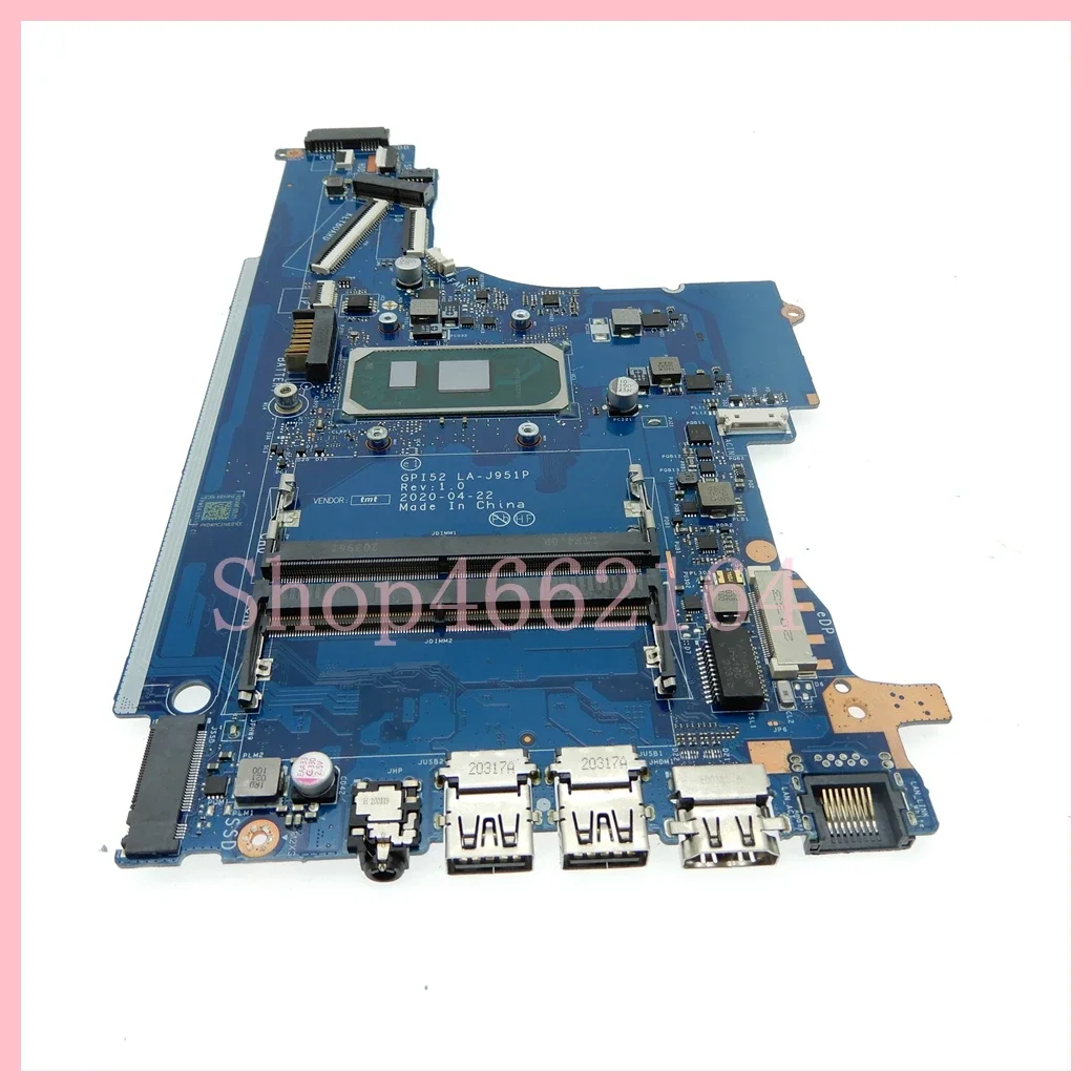 Imagem -04 - Placa-mãe Portátil para hp Gpi52 La-j951p I31005g1 Cpu 250 g7 15t-da 15-da Notebook Mainboard 100 Testado ok