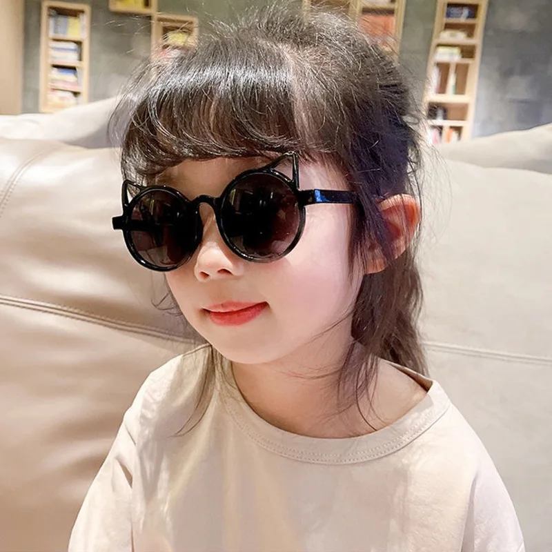 Kids Sunglasses Baby Girls Boys Cute Cartoon Animal Ears Sun Glasses Outdoor Sun Protection Classic Vintage Children Sunglasses