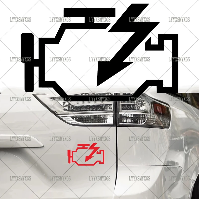 

Self-Adhesive Custom Engine Fail Warning Car Stickers Waterproof Sunscreen Vinyl Decal PVC wholesale Car Accessories