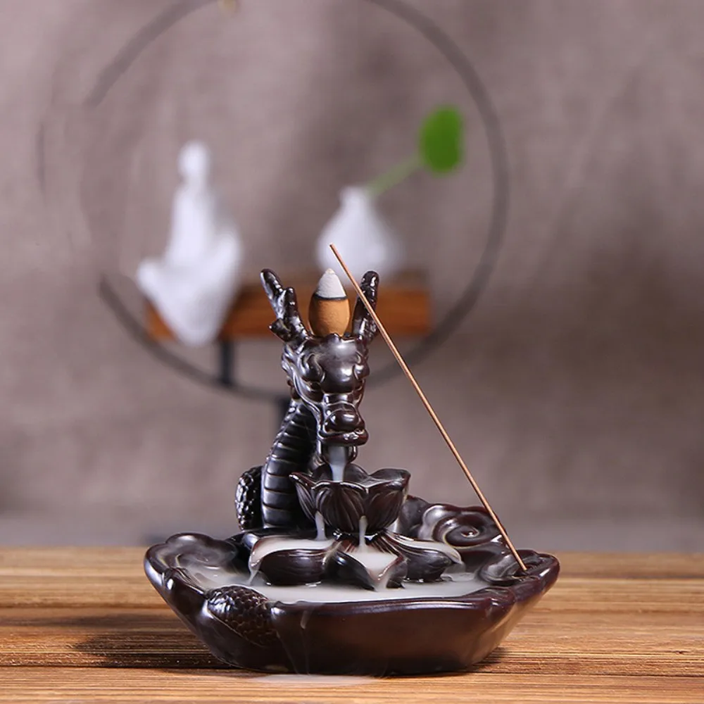 

Back Flow Incense Burner Ceramic Tea Ceremony Incense Burner Large Dragon Smoke Back Flow Incense Burner Teahouse Decoration