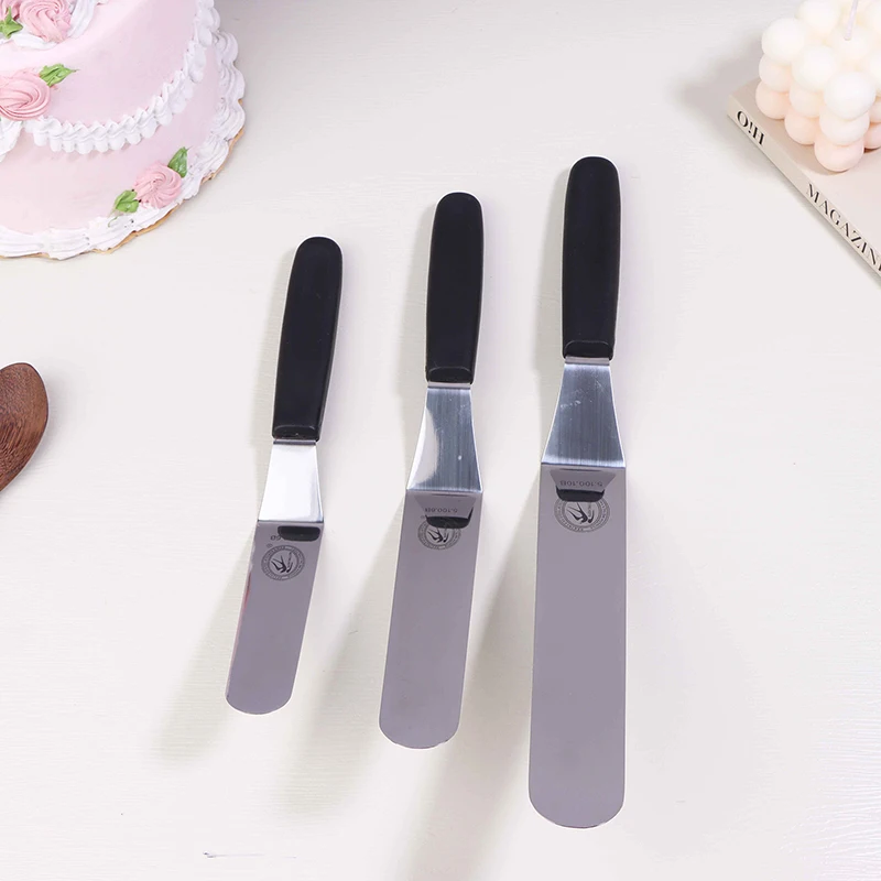 6/8/10 Inch Blade Frost Cream Spatula For Cake Pastry Baking Icing Spatula Angled Stainless Steel Palette Knife Curved Offset