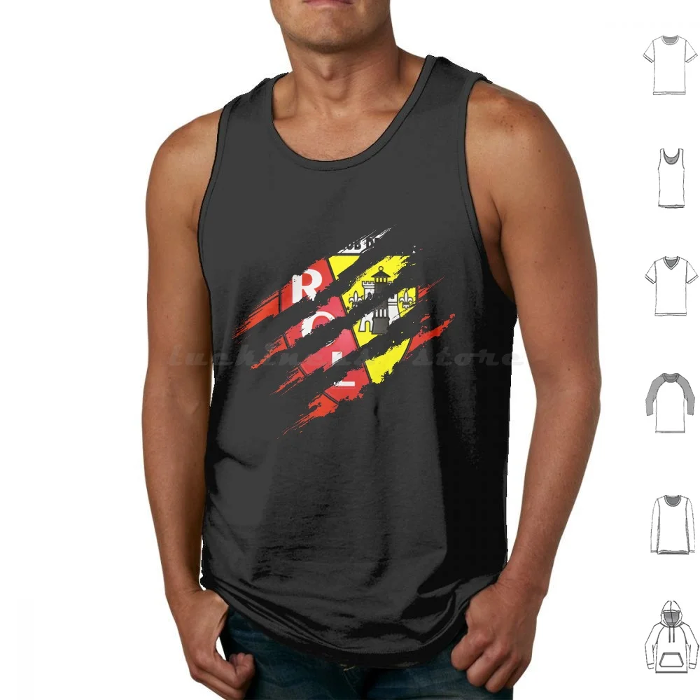 Rc Lens Tank Tops Print Cotton Rc Lens Lens Football Soccer France French League 1 Sang Et Or Pas De Calais Racing