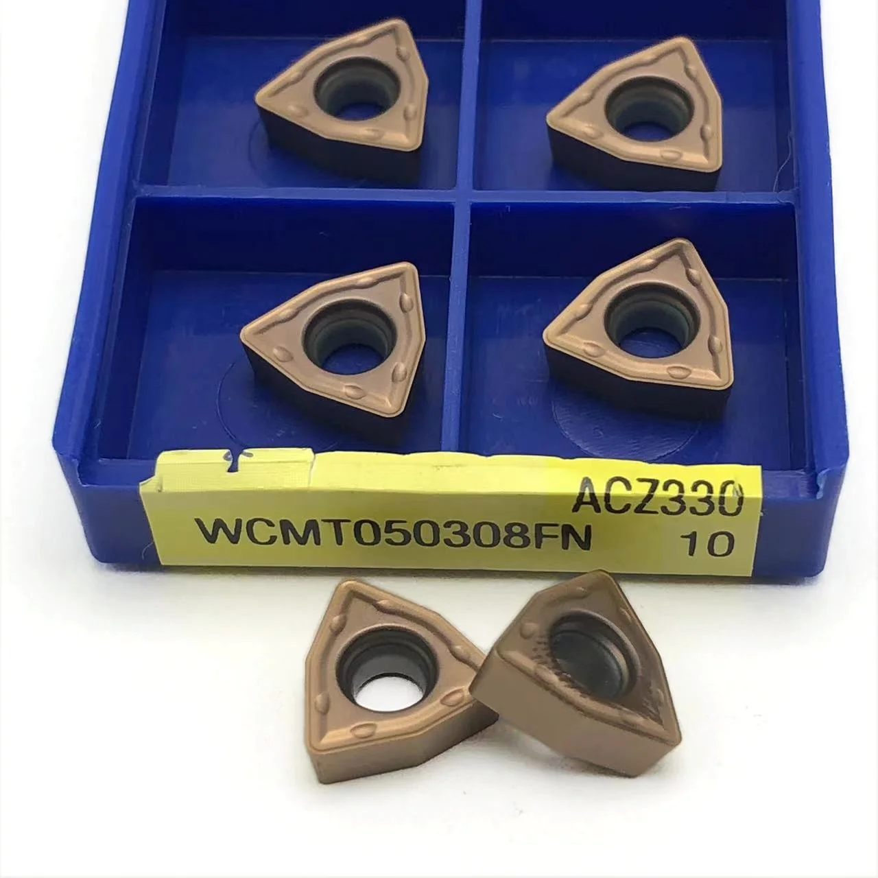 Mata Bor สแตนเลสใบมีดเพชรเจาะเร็ว WCMX030208 WCMX040208 WCMT050308 WCMT06T308 WCMT080412FN ACZ330