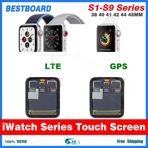 Dla apple watch Series 1 2 3 4 5 6 SE ekran dotykowy lcd oled wyświetlacz Digitizer zgromadzenie iWatch 38mm 42mm 40mm 44mm