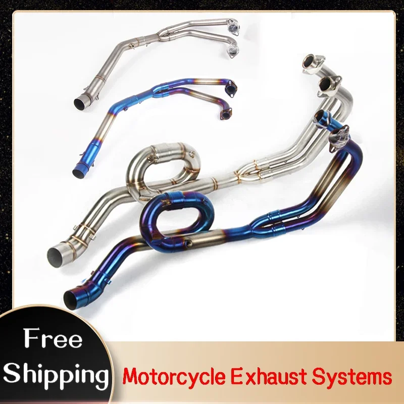 Motorcycle Exhaust Escape Moto Modified Full Systems Front Middle Link Pipe Muffler For Yamaha YZF-R3 YZF-R25 MT03 2014 -2021