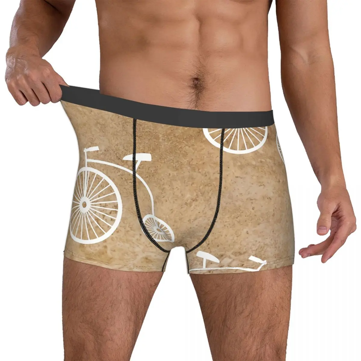 Penny Farthing Mann der Boxer Briefs Fahrrad Bike Hoch Atmungsaktive Unterhose Top Qualität Drucken Shorts Geburtstag Geschenke