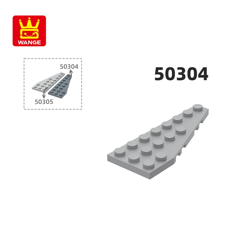 

WANGE 50304 100 г/41 шт. 8x3 клиновидная пластина, строительные блоки Moc, Классические совместимые с кирпичами, игрушки, детская подарочная коробка