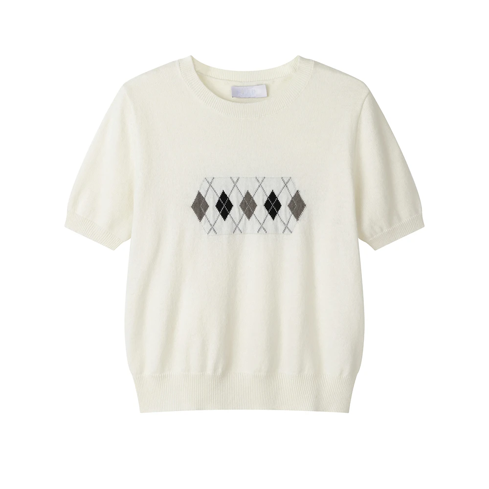 Women Grey Knitted T-Shirt Early Autumn High Quality Casual Crew Neck Knit Short Sleeve Top Women Clothing