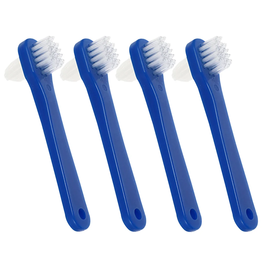 Escova De Limpeza De Dentadura Pequena, Escovas Dentárias, Detergente Escova De Dentes Falso, PC, Viagem Portátil, 4 Pcs