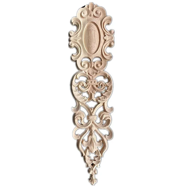 Wood Applique Circular Plate Door Heart Flower Cabinet Decorative Ornaments Figurines Miniatures Home Decor Figurine