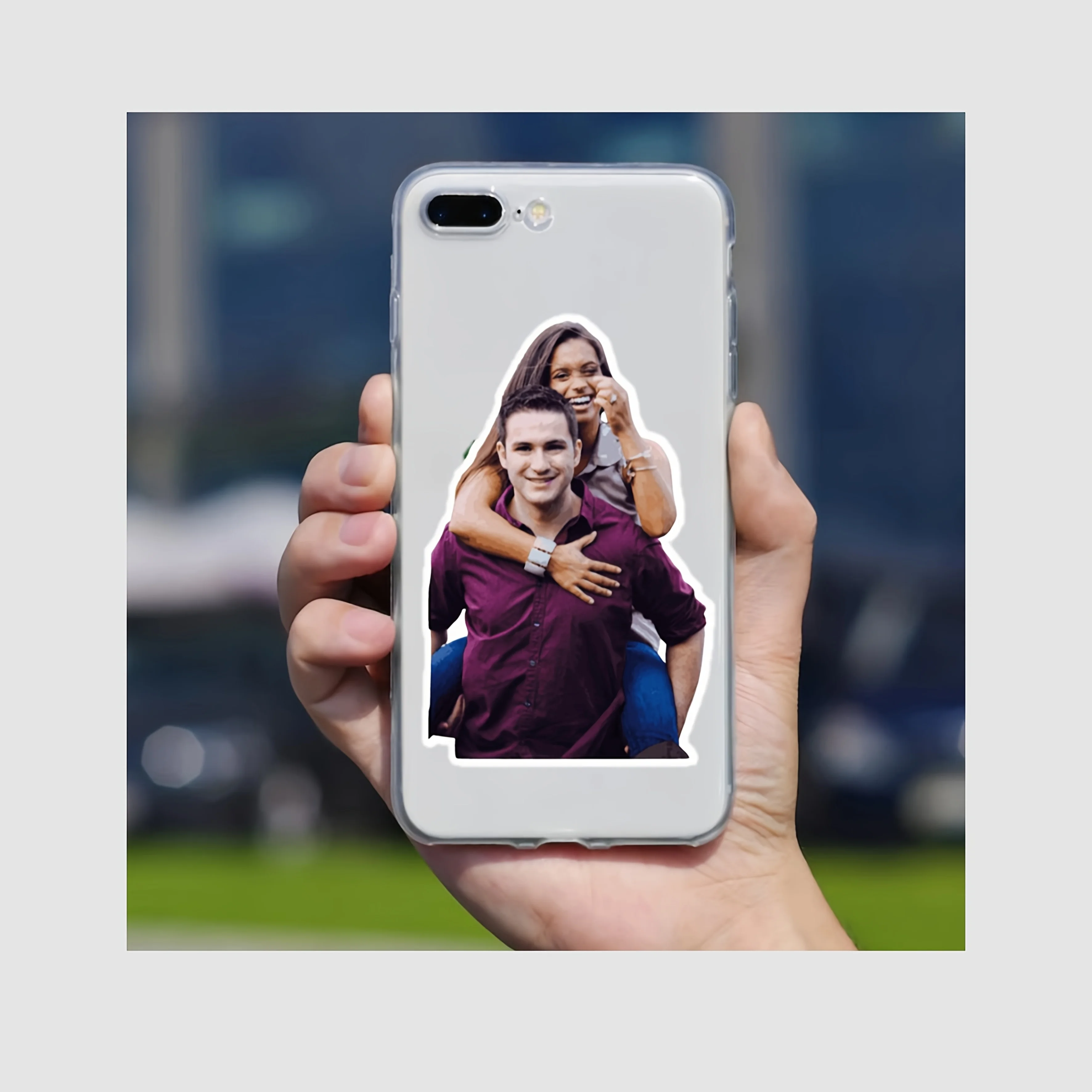 قطعة واحدة من الملصقات المخصصة تحويل أي صورة إلى ملصق - ملصق مخصص - صورة عائلية - صورة أطفال - صورة للحيوانات الأليفة - ملصق للمجلة