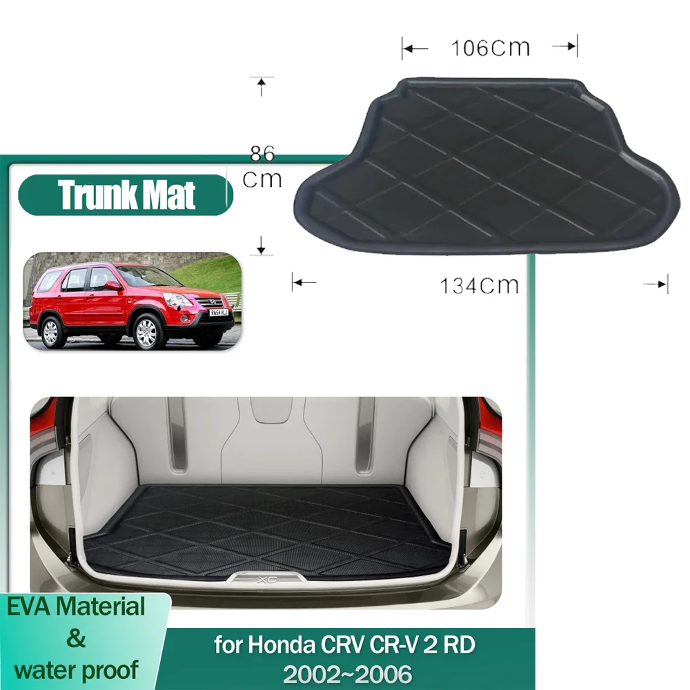 

Car Trunk Mat for Honda CRV CR-V 2 RD 2002~2006 2003 2004 Luggage Boot Liner Cargo Floor Carpet Waterproof Cover Pad Accessories