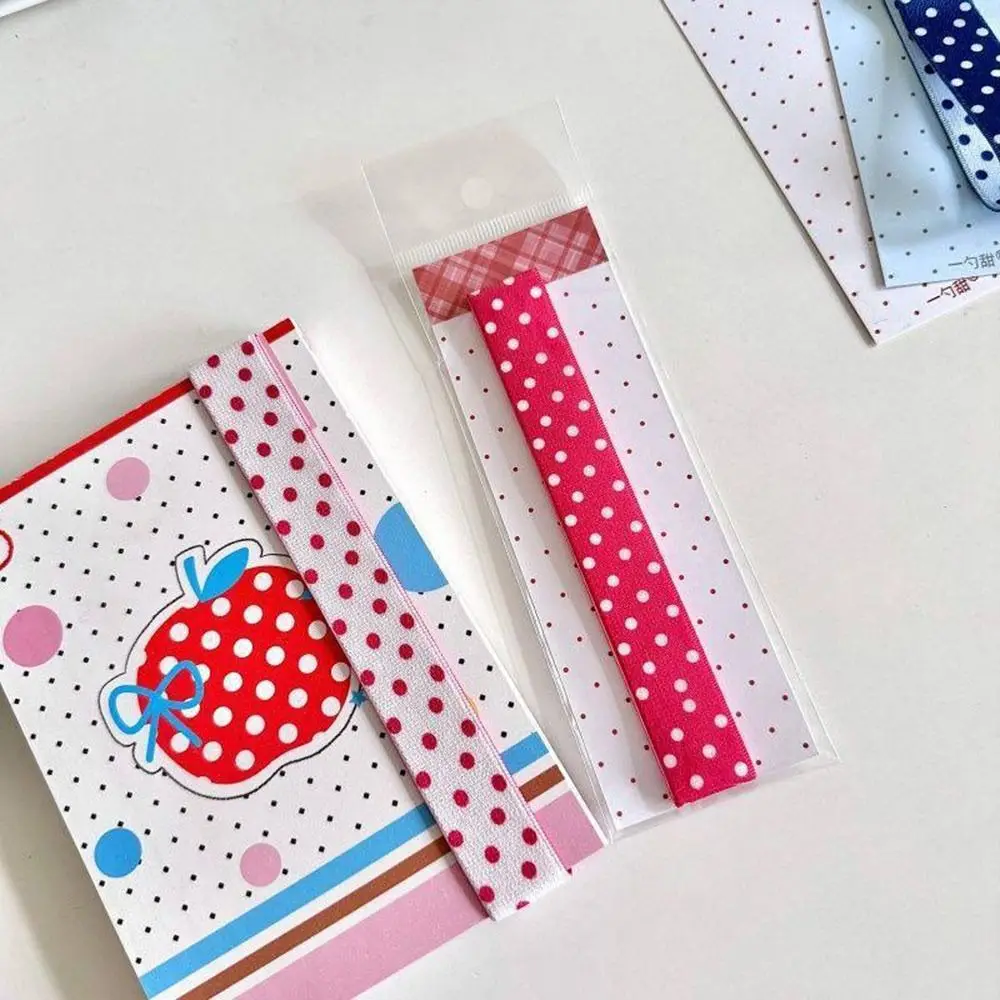 Kawaii Polka Dots Elastic Strap Double-sided DIY Decoration Notebook Straps Binder Strap Storage Accessory view 2